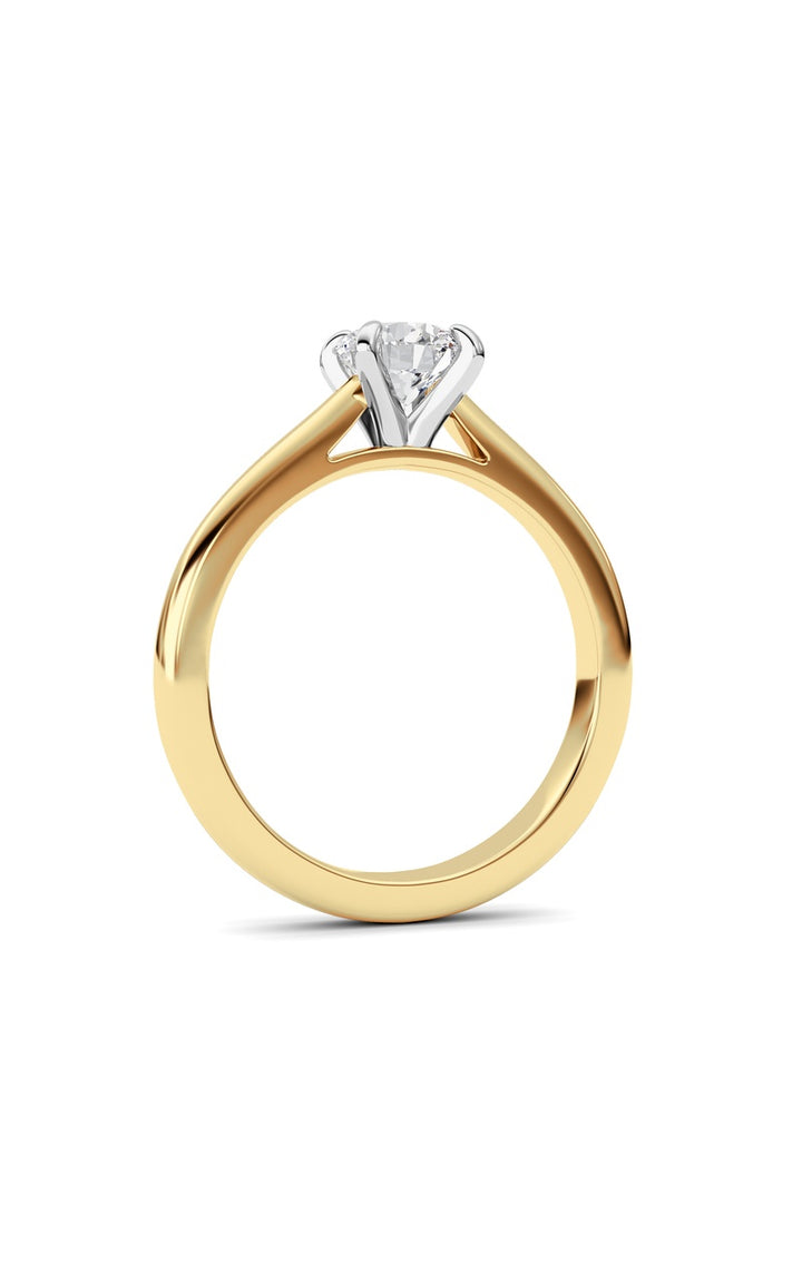 1.5Cttw Round Shaped Lab Grown Diamond (E/VS) Classic Solitaire Engagement Ring in 14K Gold