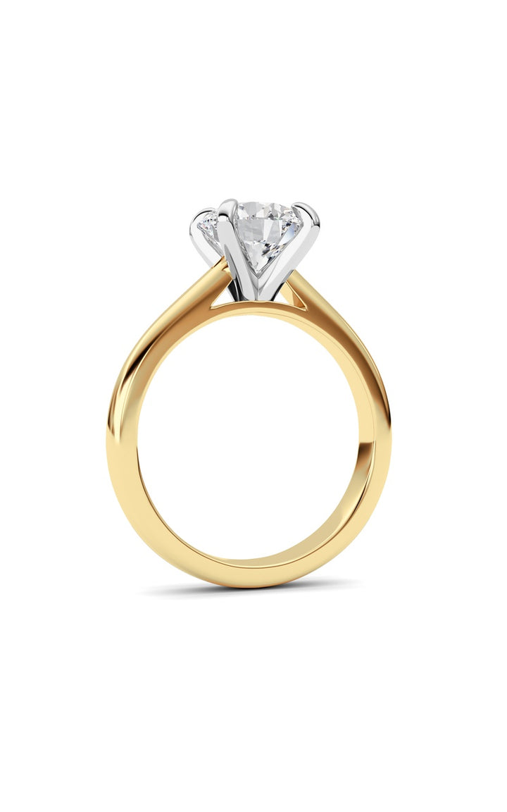 2Cttw Round Shaped Lab Grown Diamond (E/VS) Classic Solitaire Engagement Ring in 14K Gold