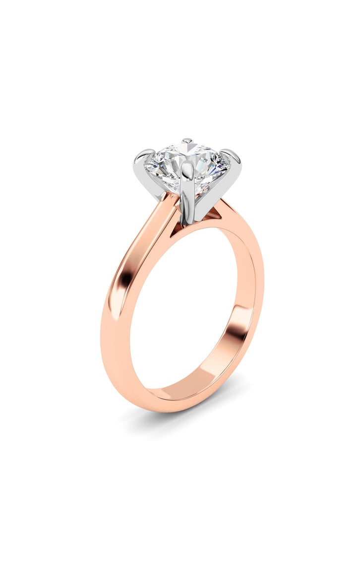 2Cttw Round Shaped Lab Grown Diamond (E/VS) Classic Solitaire Engagement Ring in 14K Gold