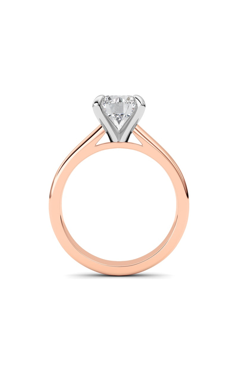 2CTW Round Shaped Lab Grown Diamond (E/VS) Classic Solitaire Engagement Ring in 14K Gold