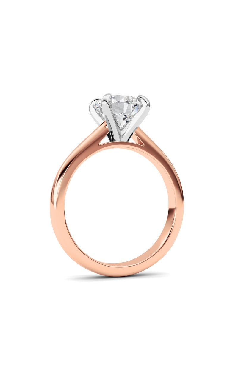 2Cttw Round Shaped Lab Grown Diamond (E/VS) Classic Solitaire Engagement Ring in 14K Gold