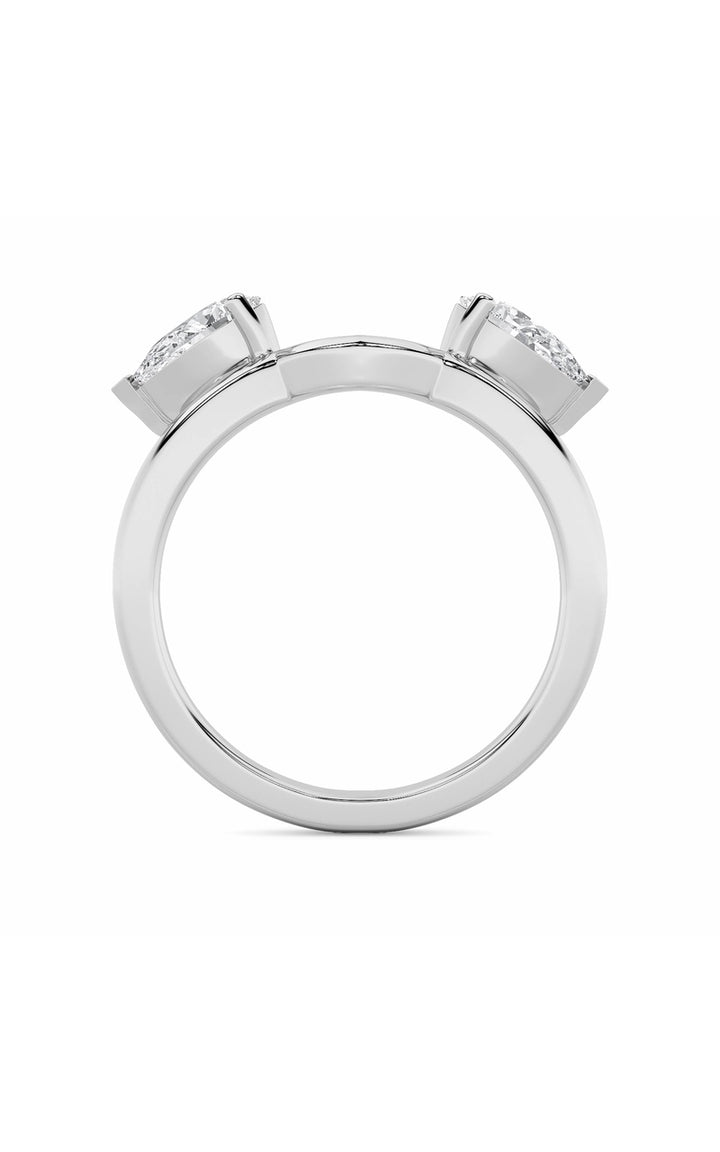 1CTW Pear Shaped Lab Grown Diamond (F/VS) Wrap Ring in 14K Gold