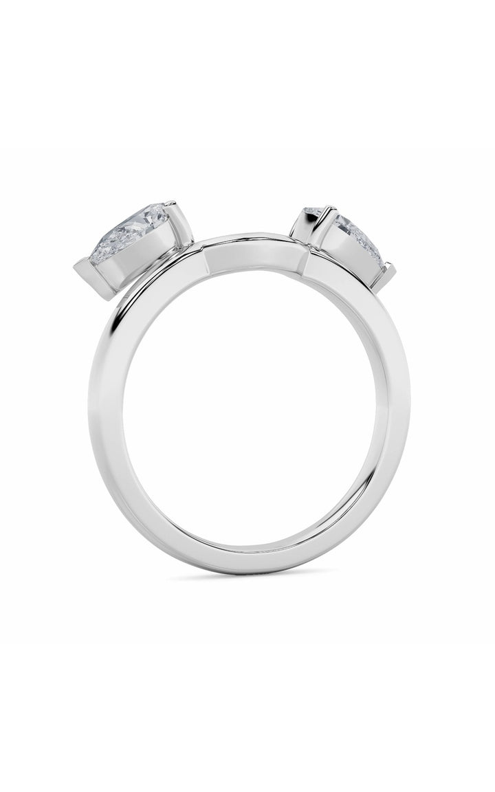 1Cttw Pear Shaped Lab Grown Diamond (F/VS) Wrap Ring in 14K Gold