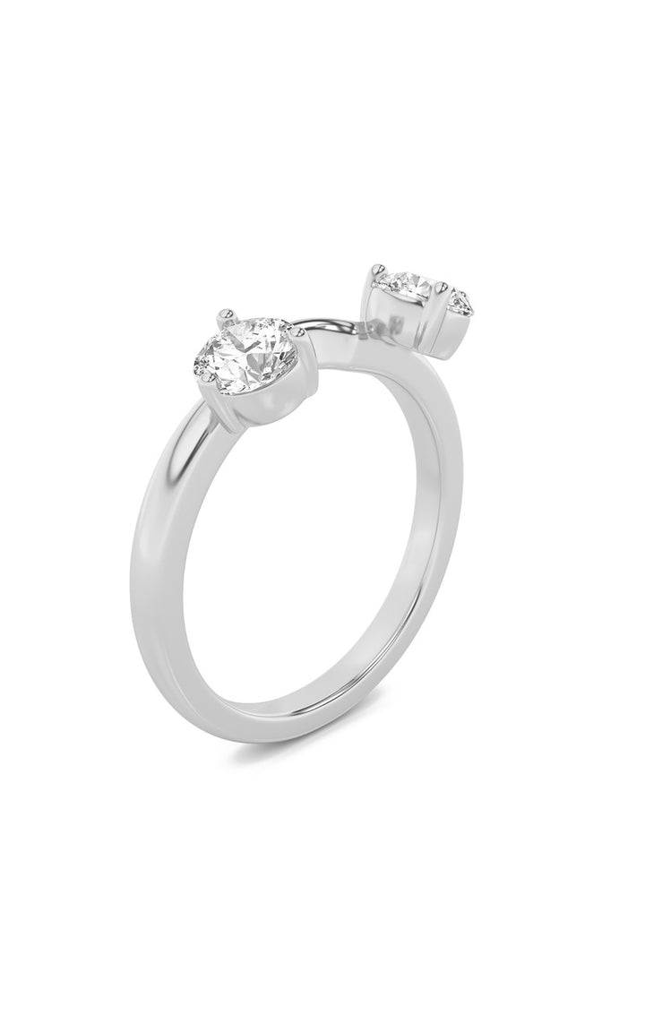 1Cttw Round Shaped Lab Grown Diamond (F/VS) Wrap Ring in 14K Gold