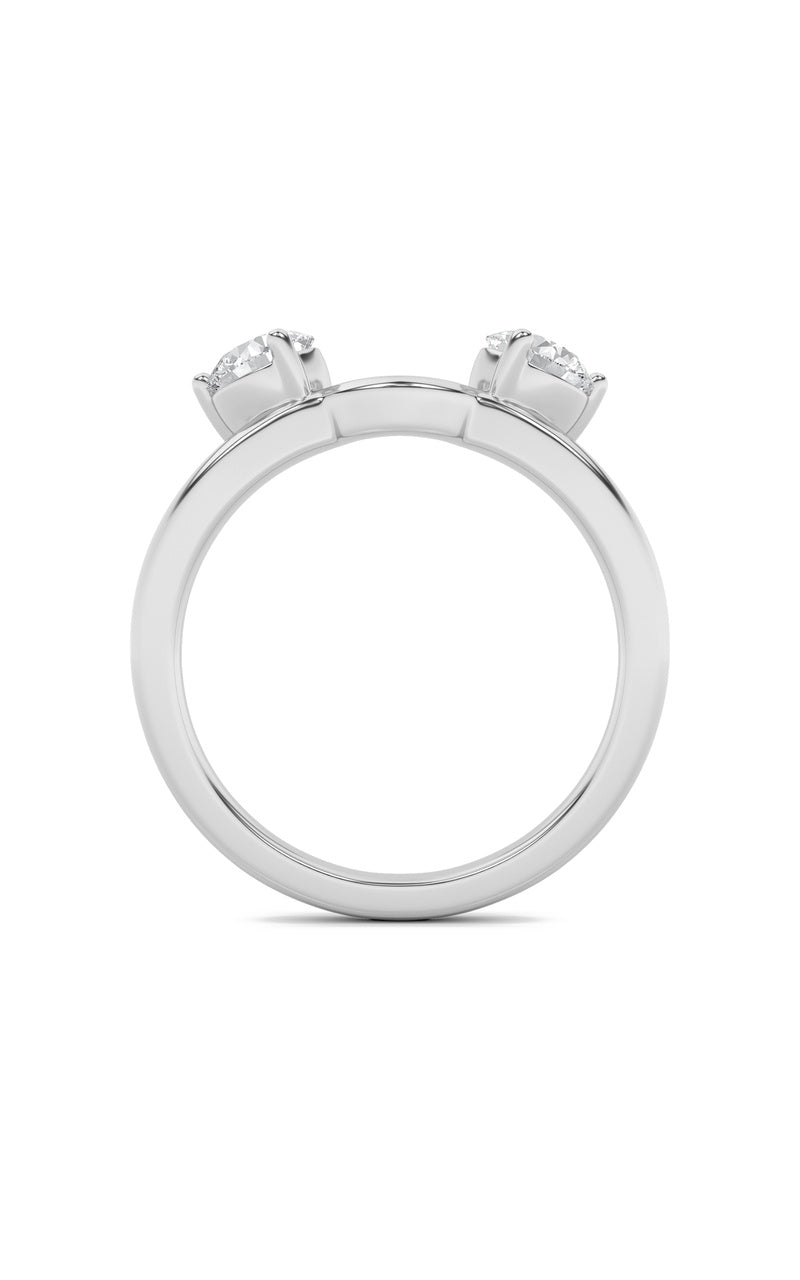 1CTW Round Shaped Lab Grown Diamond (F/VS) Wrap Ring in 14K Gold