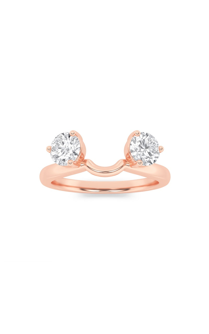 1Cttw Round Shaped Lab Grown Diamond (F/VS) Wrap Ring in 14K Gold