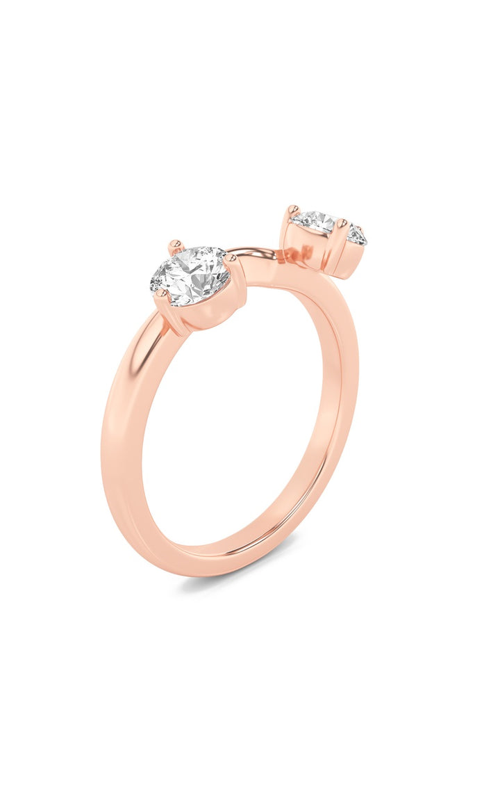 1Cttw Round Shaped Lab Grown Diamond (F/VS) Wrap Ring in 14K Gold