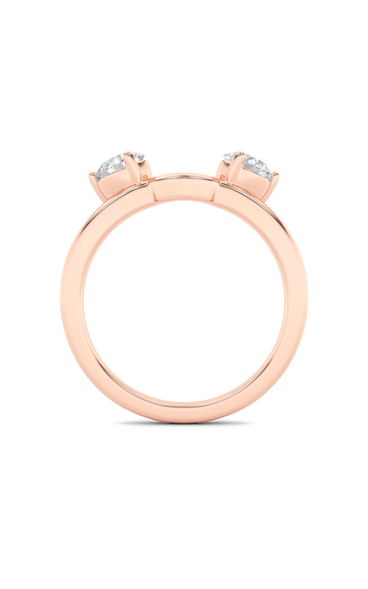 1Cttw Round Shaped Lab Grown Diamond (F/VS) Wrap Ring in 14K Gold