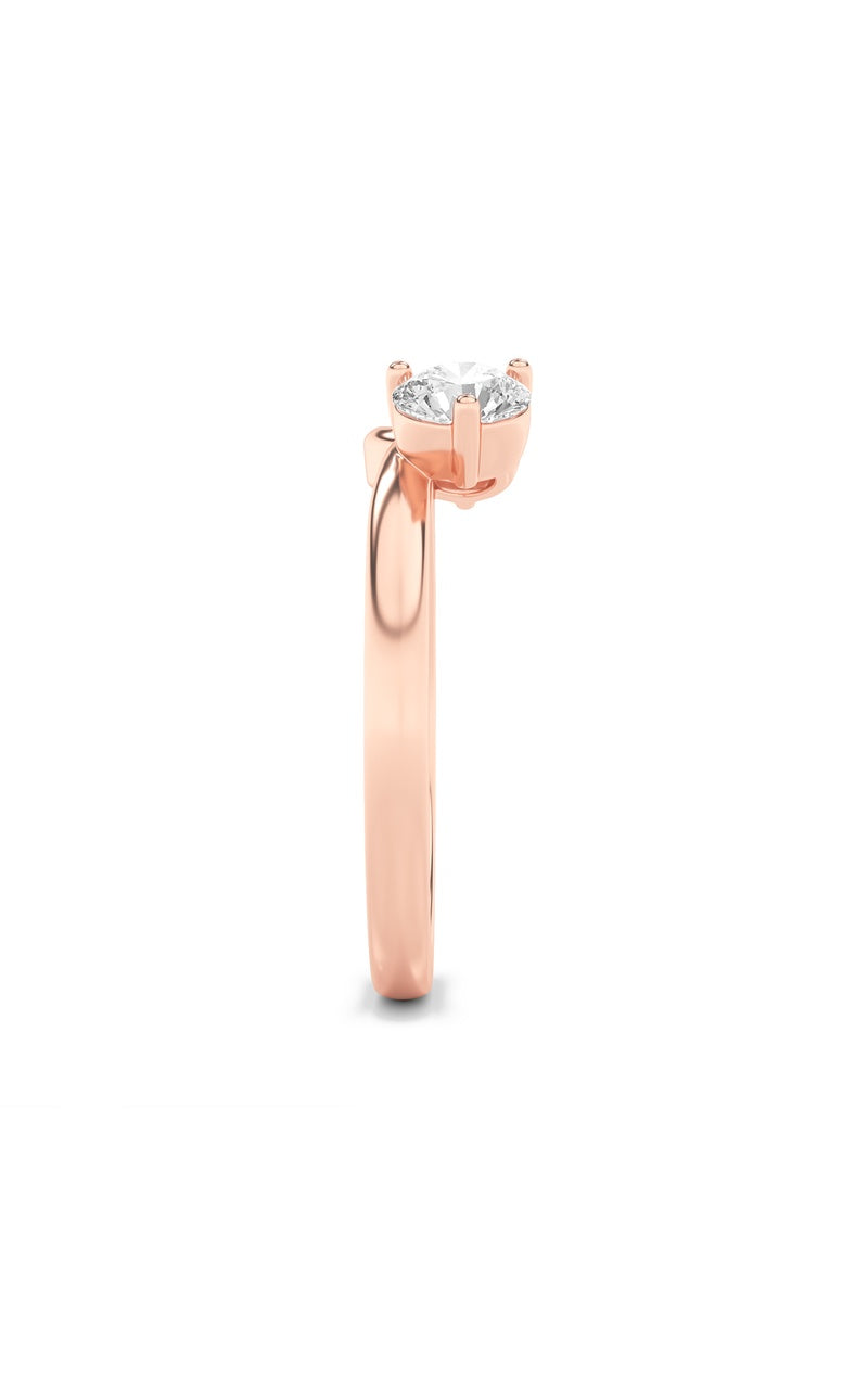 1Cttw Round Shaped Lab Grown Diamond (F/VS) Wrap Ring in 14K Gold