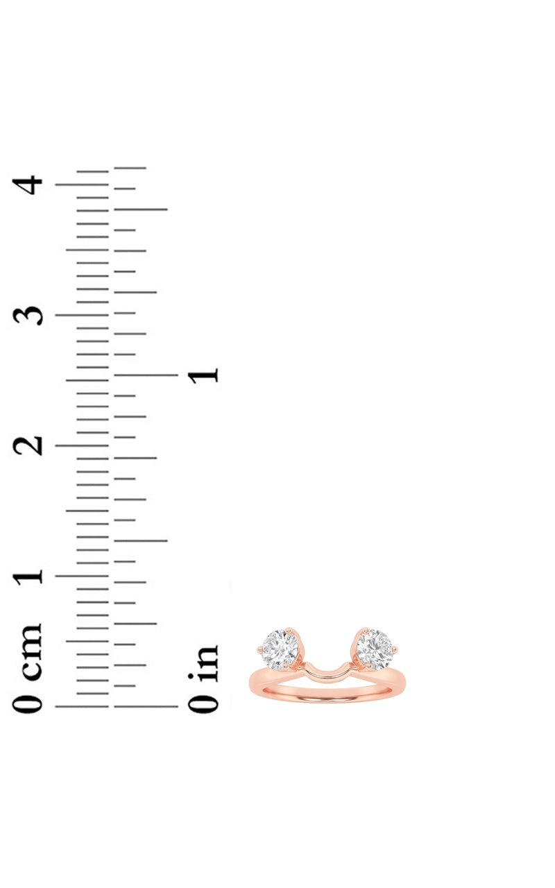 1Cttw Round Shaped Lab Grown Diamond (F/VS) Wrap Ring in 14K Gold
