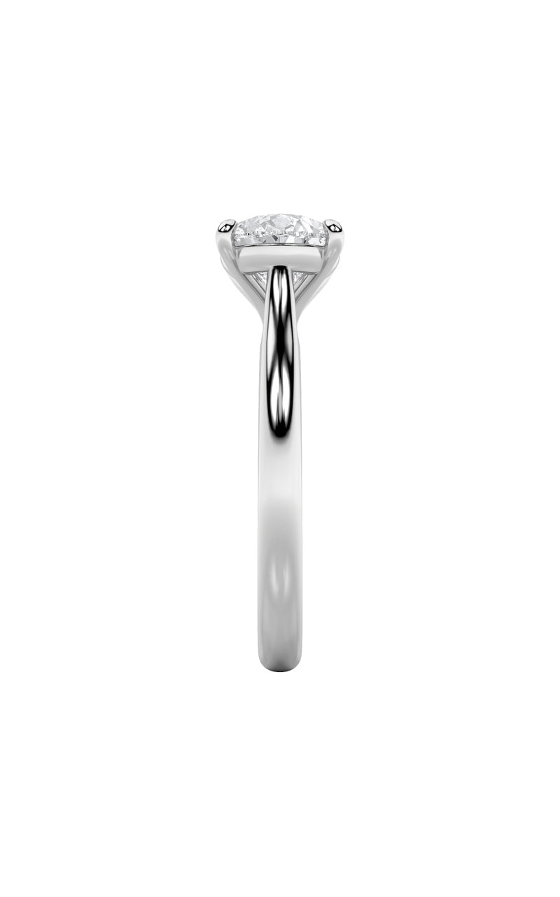 2Cttw Pear Shaped Lab Grown Diamond (F/VS) East West Accented Ring in 14K Gold