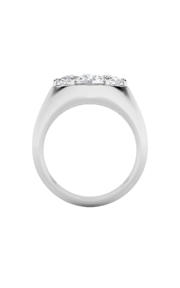 2Cttw Marquise Shaped Lab Grown Diamond (F/VS) East West Solitaire Ring in 14K Gold