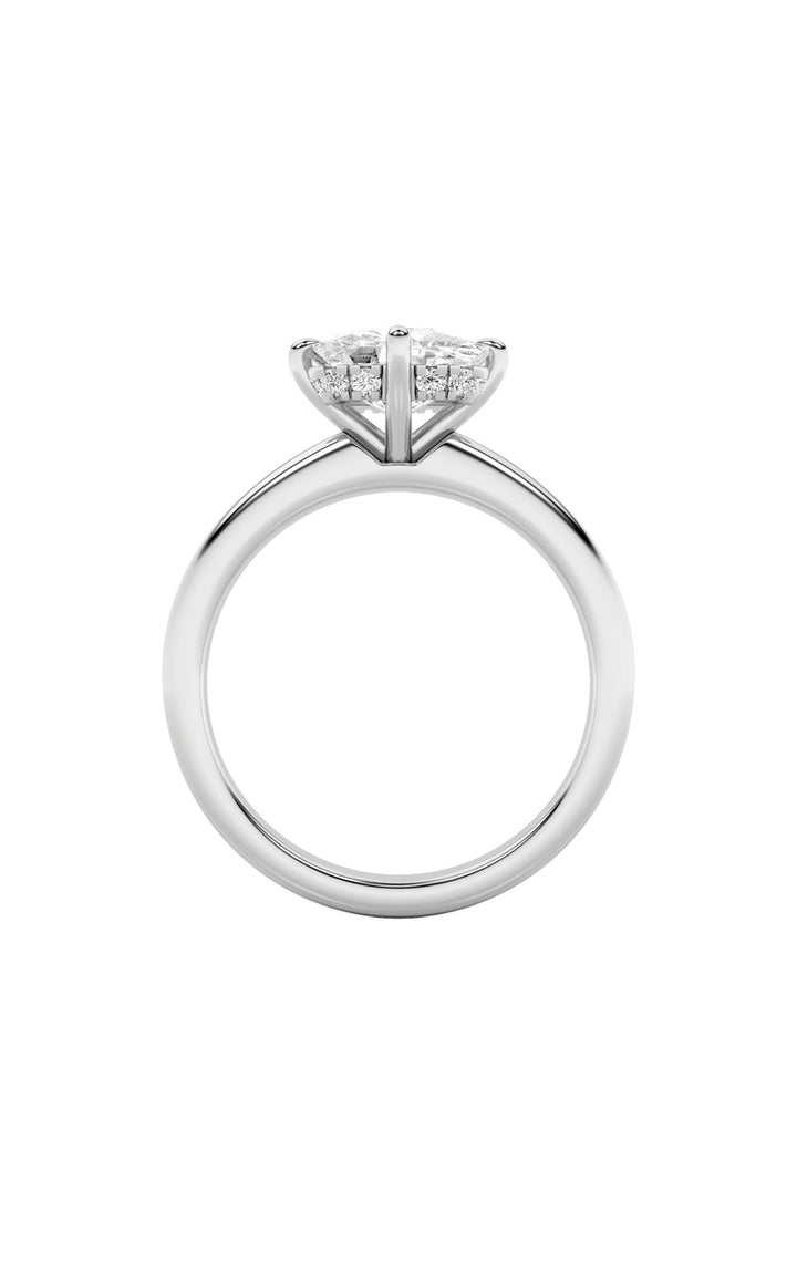 1.5Cttw Elongated Cushion Shaped Lab Grown Diamond (F/VS) East West Solitaire Ring in 14K Gold