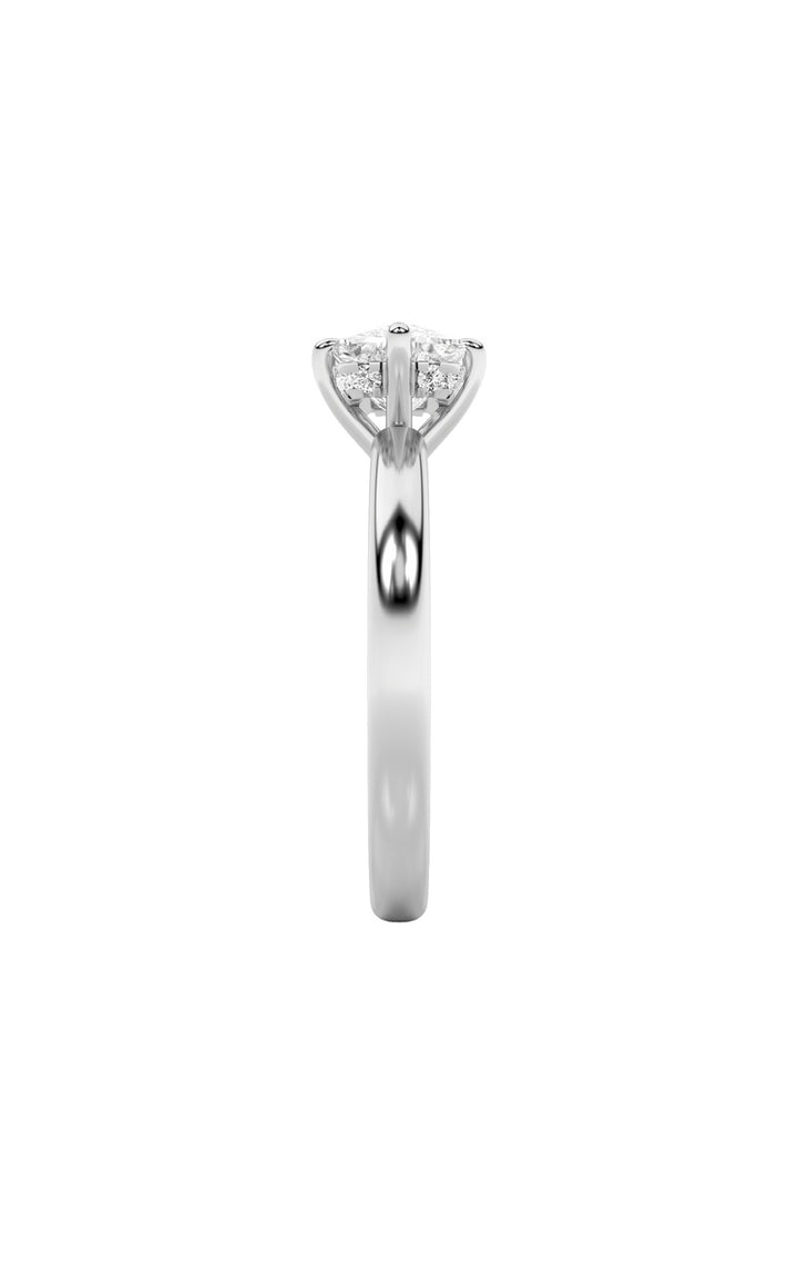 1.5Cttw Elongated Cushion Shaped Lab Grown Diamond (F/VS) East West Solitaire Ring in 14K Gold