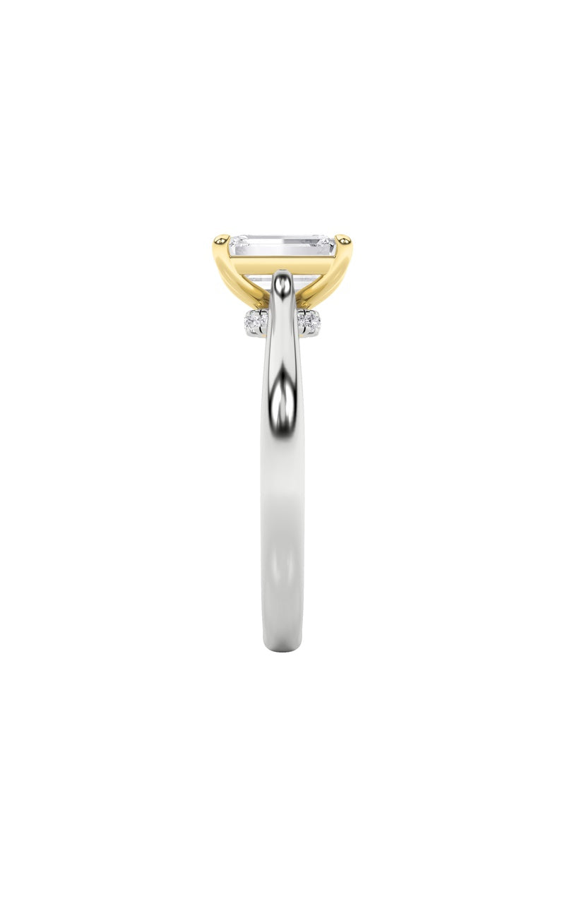2Cttw Emerald Shaped Lab Grown Diamond (F/VS) Solitaire Engagement Ring in 14K Gold