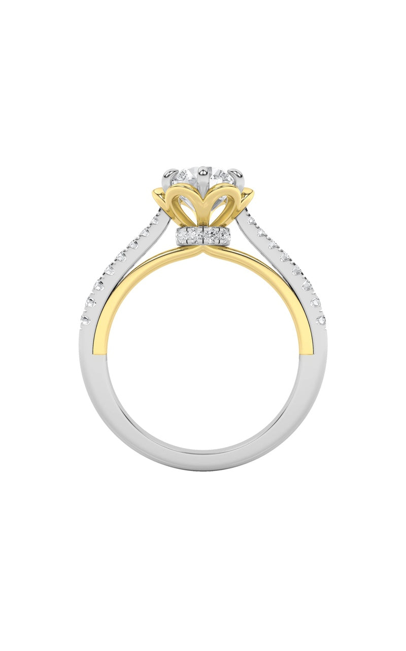 1.5Cttw Round Shaped Lab Grown Diamond (F/VS) Solitaire Engagement Ring in 14K Gold