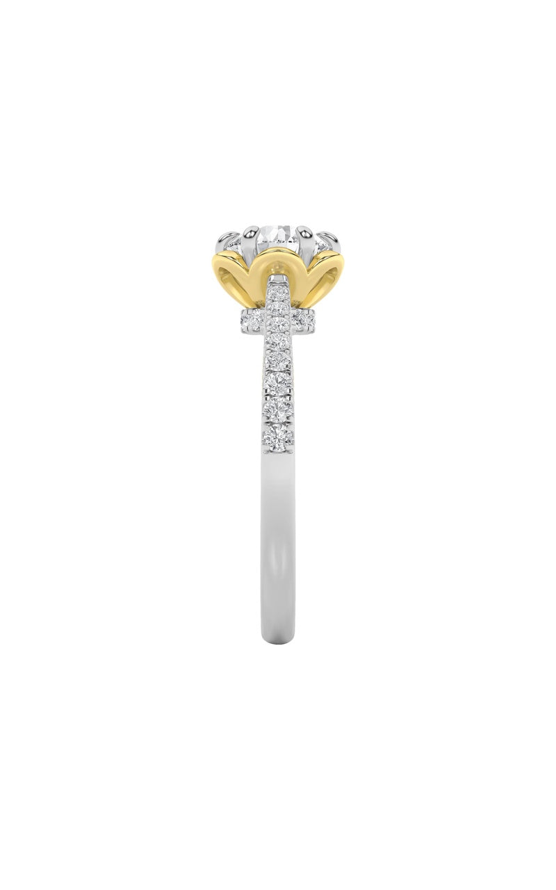 1.5CTW Round Shaped Lab Grown Diamond (F/VS) Solitaire Engagement Ring in 14K Gold
