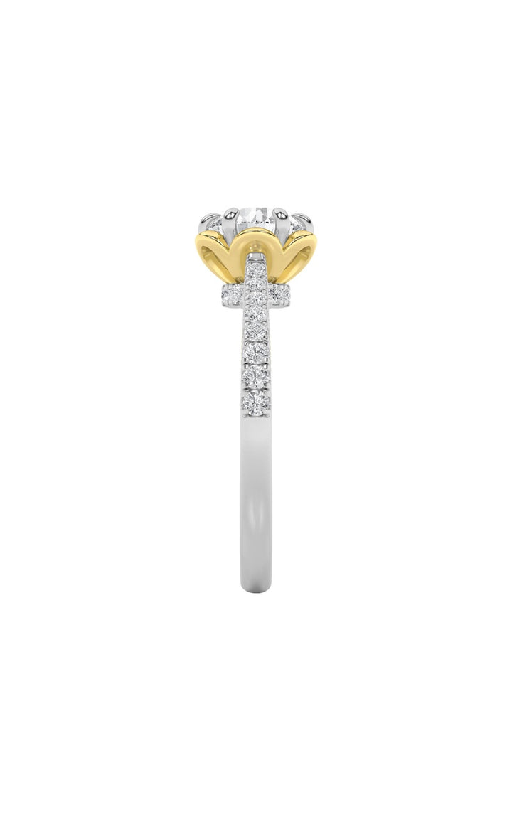 1.5CTW Round Shaped Lab Grown Diamond (F/VS) Solitaire Engagement Ring in 14K Gold