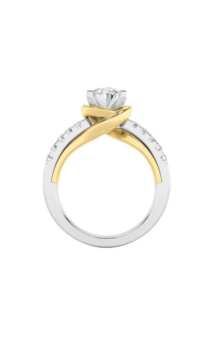 2Cttw Oval Shaped Lab Grown Diamond (F/VS) Solitaire Engagement Ring in 14K Gold