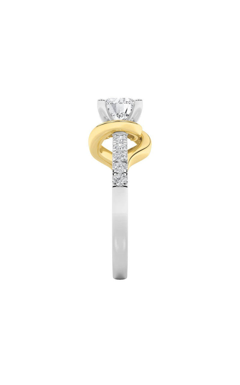 2Cttw Round Shaped Lab Grown Diamond (F/VS)  Ringin 14K Gold