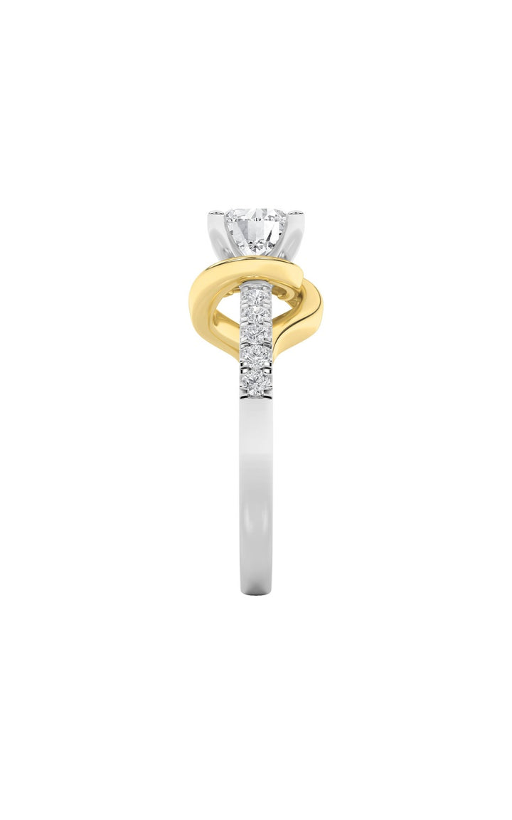 2Cttw Round Shaped Lab Grown Diamond (F/VS)  Ringin 14K Gold
