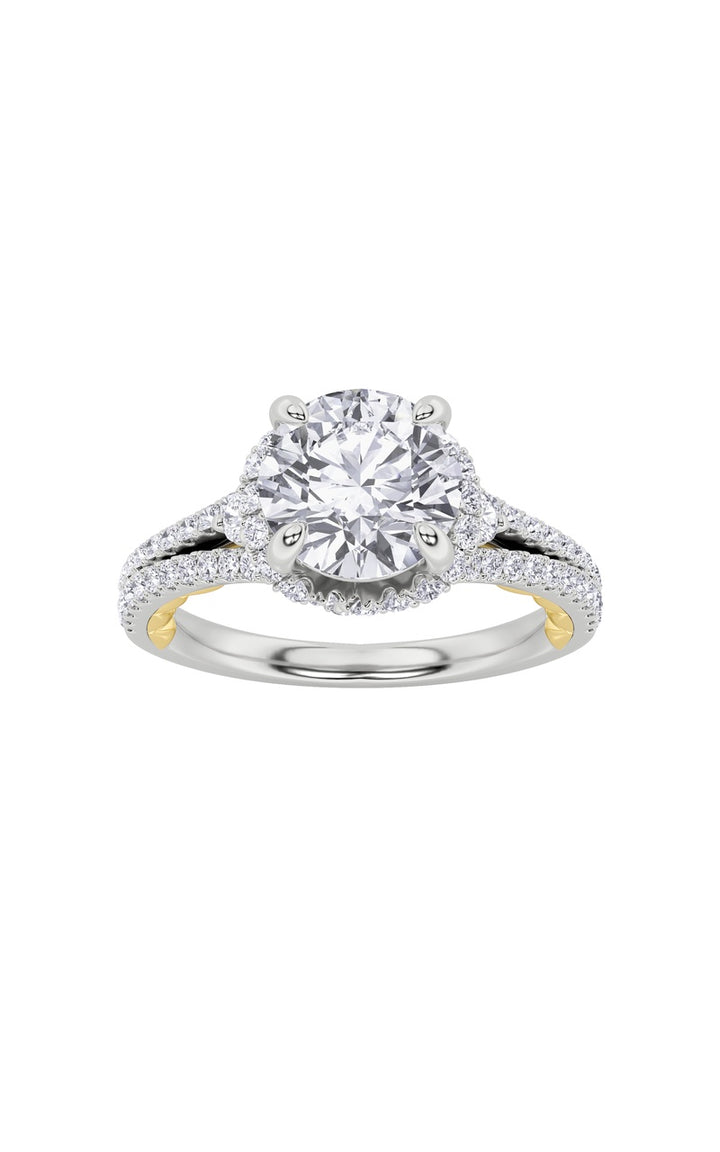 2Cttw Round Shaped Lab Grown Diamond (F/VS) Solitaire Engagement Ring in 14K Gold