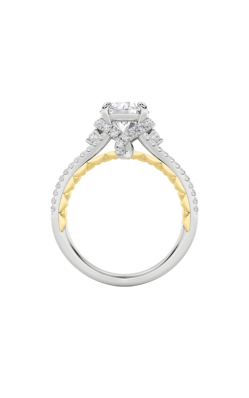 2CTW Round Shaped Lab Grown Diamond (F/VS) Solitaire Engagement Ring in 14K Gold