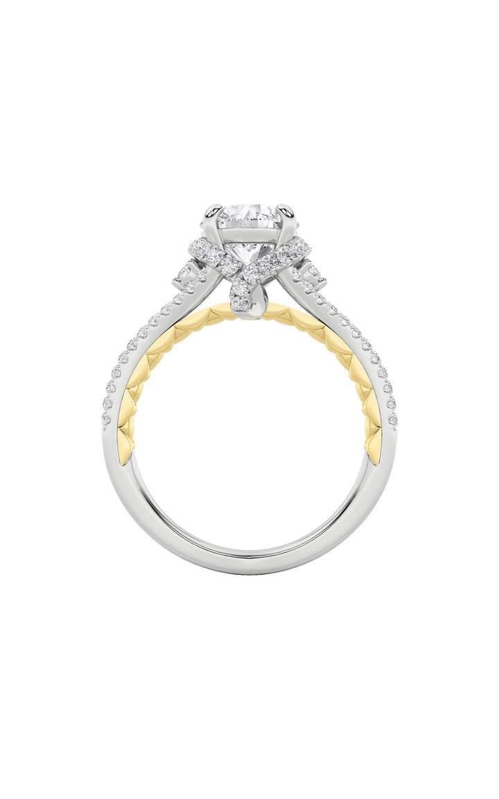 2CTW Round Shaped Lab Grown Diamond (F/VS) Solitaire Engagement Ring in 14K Gold