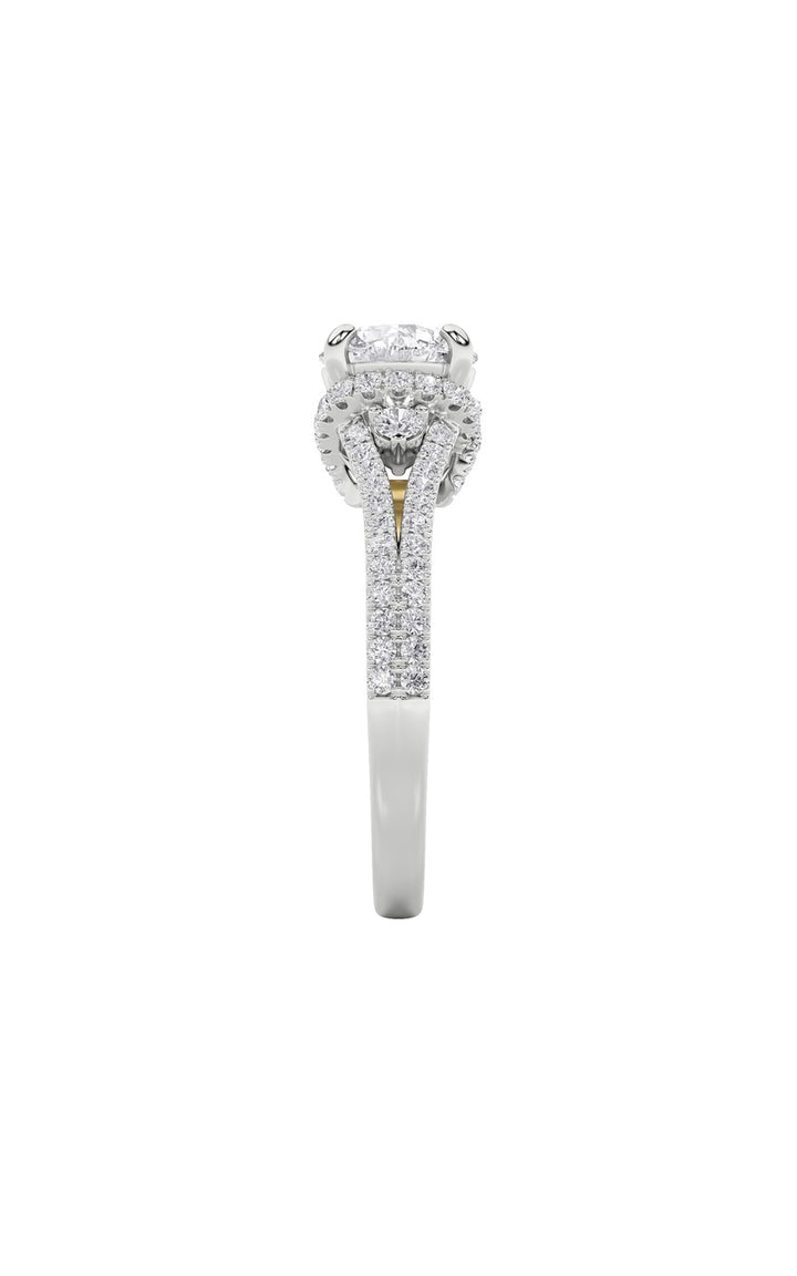 2CTW Round Shaped Lab Grown Diamond (F/VS) Solitaire Engagement Ring in 14K Gold