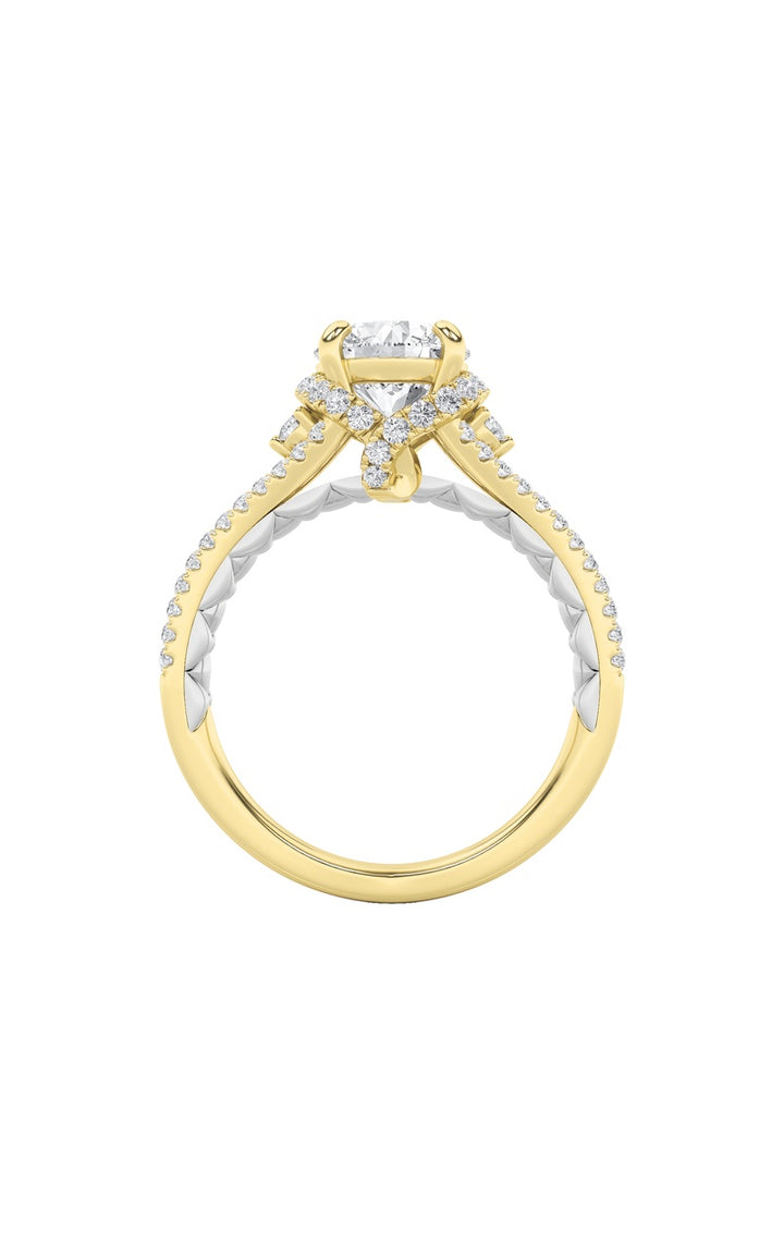 2Cttw Round Shaped Lab Grown Diamond (F/VS) Solitaire Engagement Ring in 14K Gold