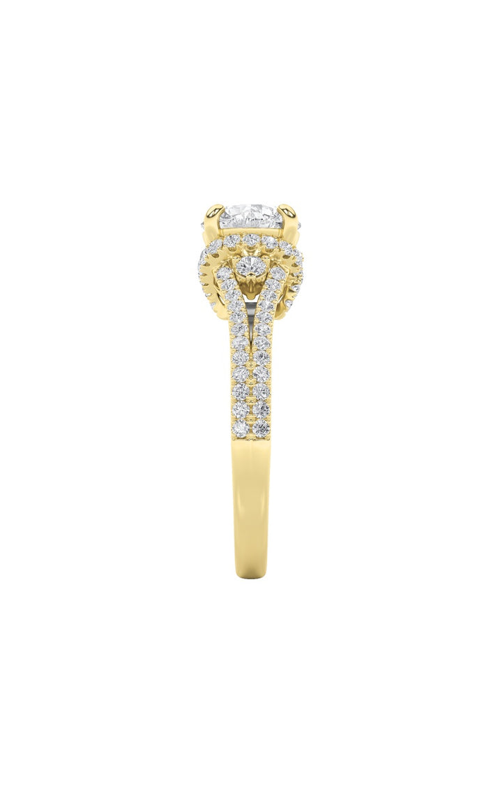 2CTW Round Shaped Lab Grown Diamond (F/VS) Solitaire Engagement Ring in 14K Gold