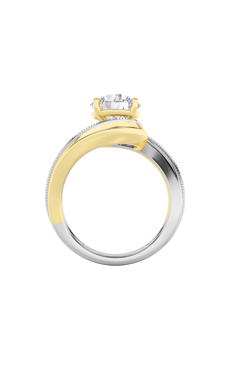 2CTW Round Shaped Lab Grown Diamond (F/VS) Solitaire Engagement Ring in 14K Gold