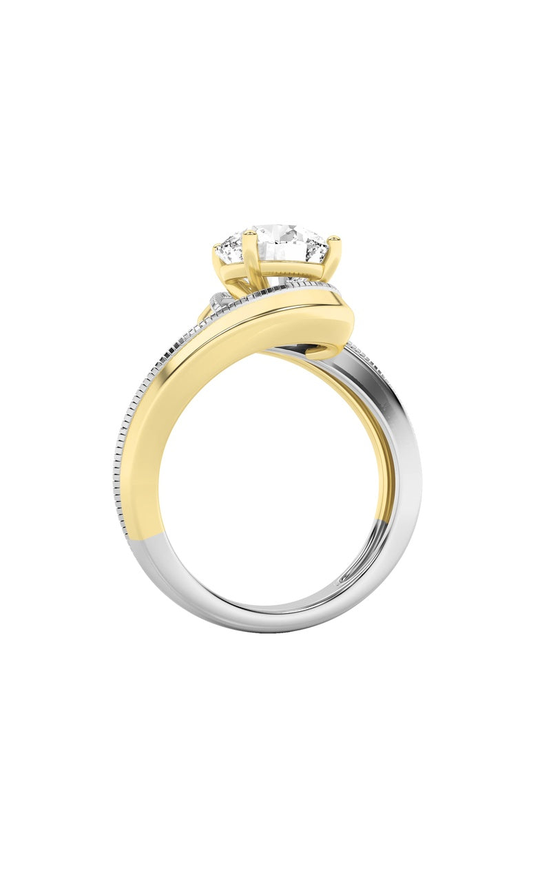 2CTW Round Shaped Lab Grown Diamond (F/VS) Solitaire Engagement Ring in 14K Gold