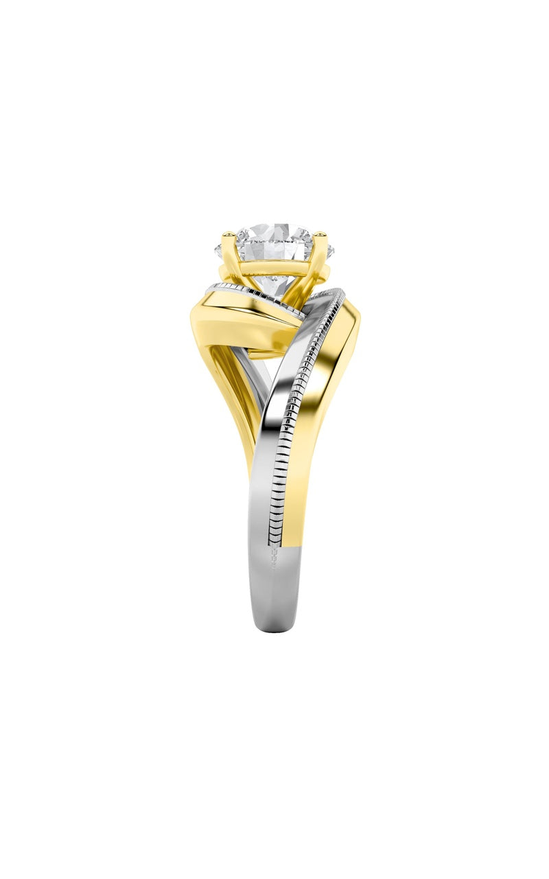 2Cttw Round Shaped Lab Grown Diamond (F/VS) Solitaire Engagement Ring in 14K Gold