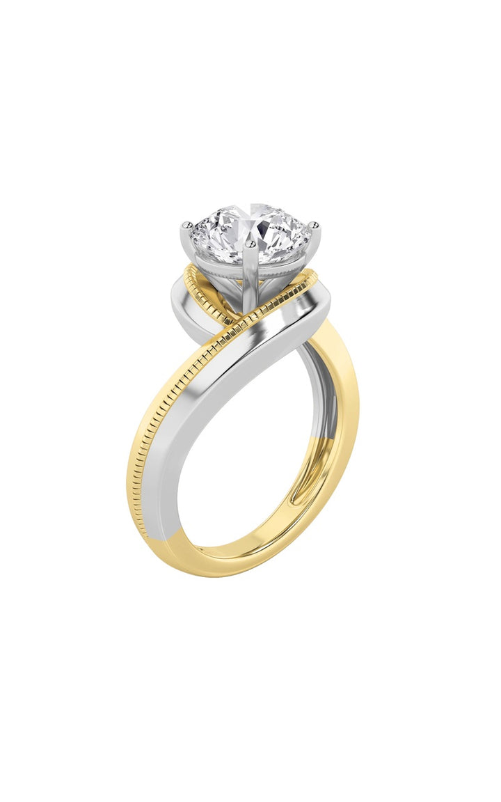 2CTW Round Shaped Lab Grown Diamond (F/VS) Solitaire Engagement Ring in 14K Gold