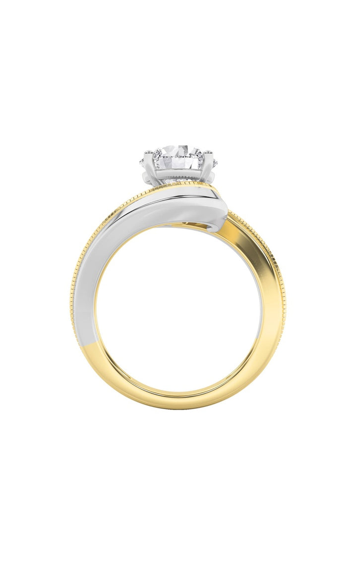 2CTW Round Shaped Lab Grown Diamond (F/VS) Solitaire Engagement Ring in 14K Gold