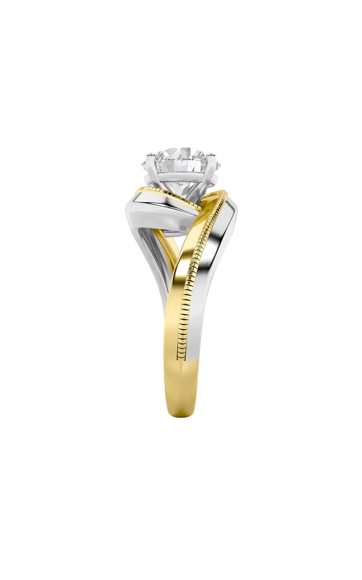 2CTW Round Shaped Lab Grown Diamond (F/VS) Solitaire Engagement Ring in 14K Gold