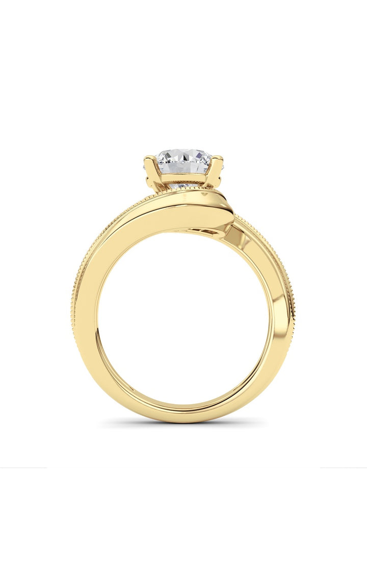 2.5Cttw Round Shaped Lab Grown Diamond (F/VS)  Ring in 14K Gold
