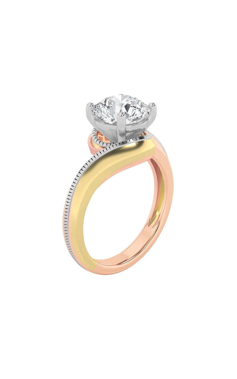 2Cttw Round Shaped Lab Grown Diamond (F/VS) Solitaire Engagement Ring in 14K Gold