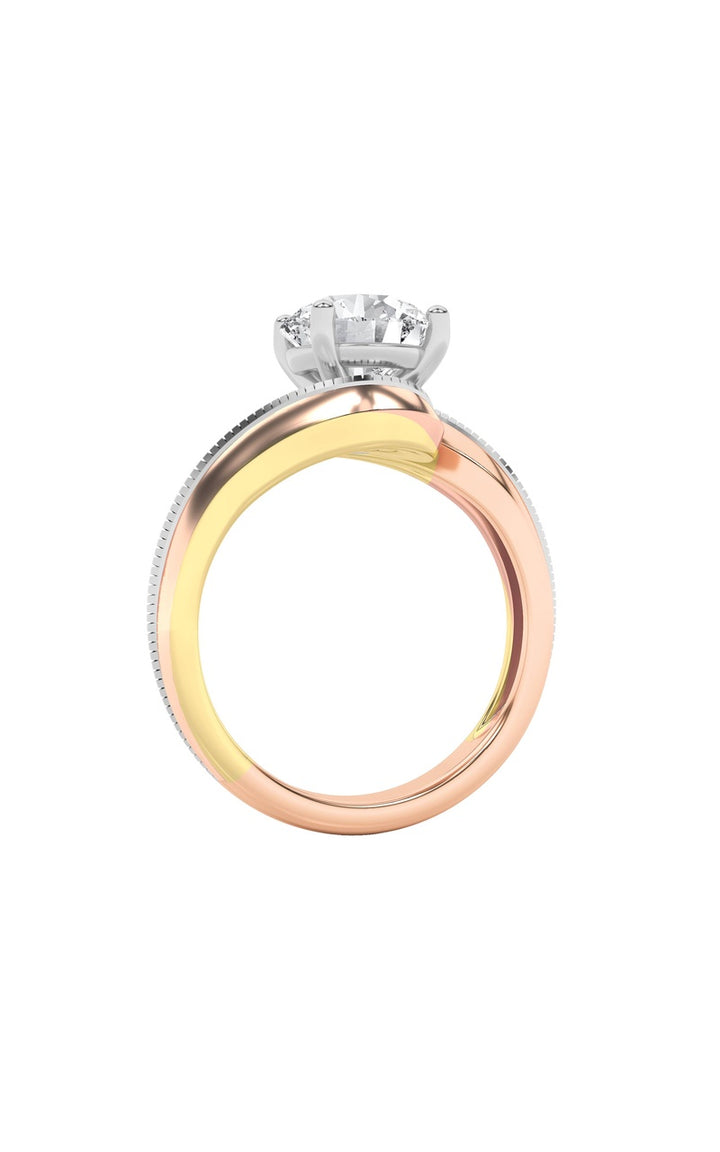 2CTW Round Shaped Lab Grown Diamond (F/VS) Solitaire Engagement Ring in 14K Gold