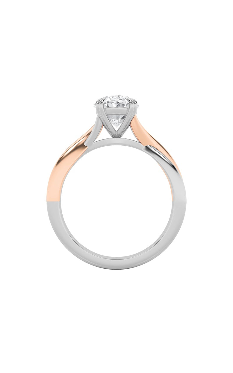 2Cttw Oval Shaped Lab Grown Diamond (F/VS) Solitaire Engagement Ring in 14K Gold