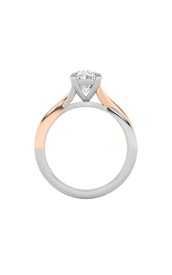 2Cttw Oval Shaped Lab Grown Diamond (F/VS) Solitaire Engagement Ring in 14K Gold