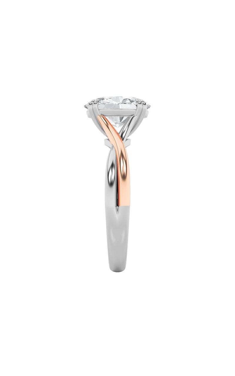 2Cttw Oval Shaped Lab Grown Diamond (F/VS) Solitaire Engagement Ring in 14K Gold