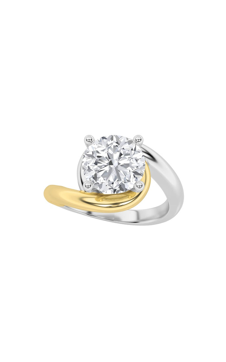2CTW Round Shaped Lab Grown Diamond (F/VS) Solitaire Engagement Ring in 14K Gold