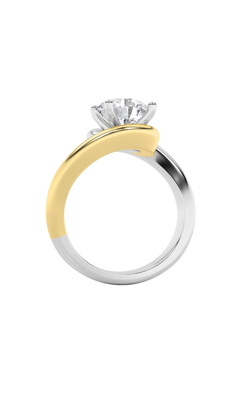 2CTW Round Shaped Lab Grown Diamond (F/VS) Solitaire Engagement Ring in 14K Gold
