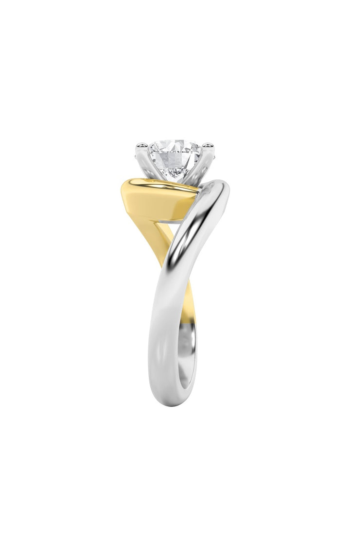 2CTW Round Shaped Lab Grown Diamond (F/VS) Solitaire Engagement Ring in 14K Gold