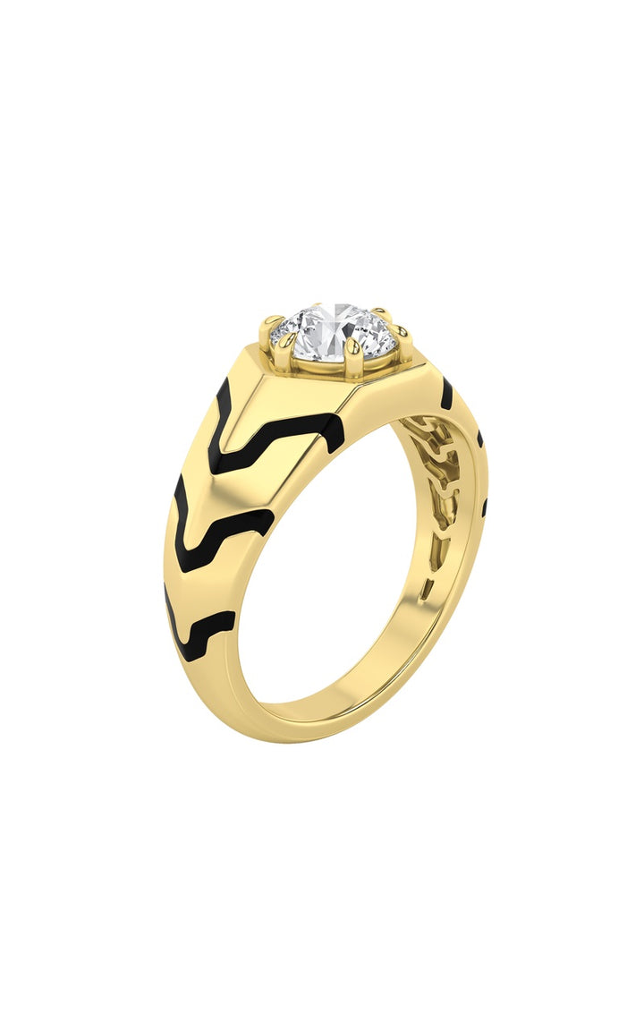 1.5Cttw Round Shaped Lab Grown Diamond (F/VS) Mens Ring in 14K White Gold