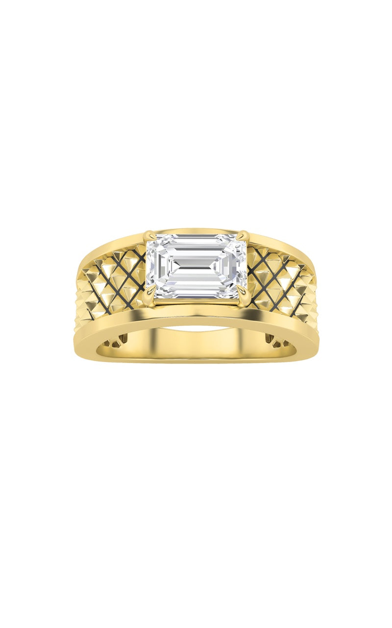 Silver, 18K Yellow Gold Ring KJ01513M.RA-2-72G