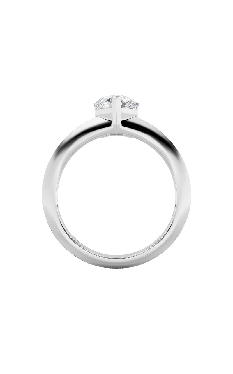 1Cttw Heart Shaped Lab Grown Diamond (F/VS) Heart Shaped Ring in 14K Gold