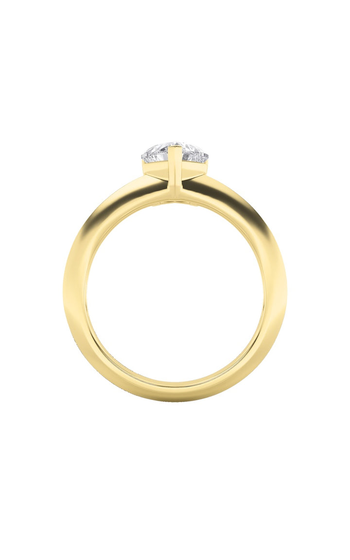 1CTW Heart Shaped Lab Grown Diamond (F/VS) Heart Shaped Ring in 14K Gold